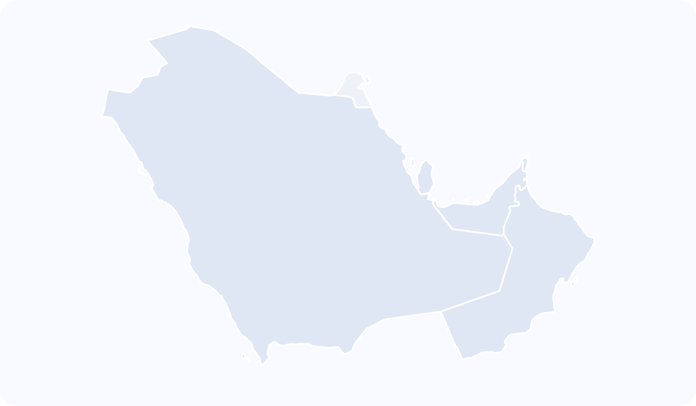 Map of Zahrawi Group offices across the GCC